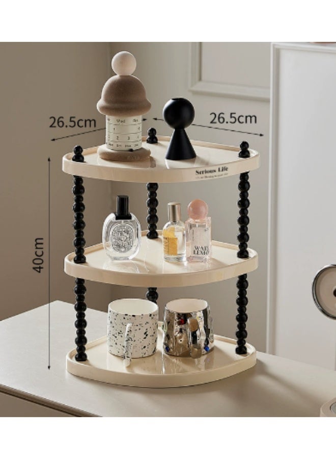 Arabest Countertop Coffee Station Organizer, Counter Shelf for Kitchen Countertops, Bathroom Countertops, Bars, for Placing Mugs, Beans, Syrup, Cups, Stirrers three-tier - Image 1